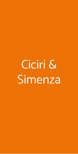 Ciciri & Simenza, San Gregorio di Catania