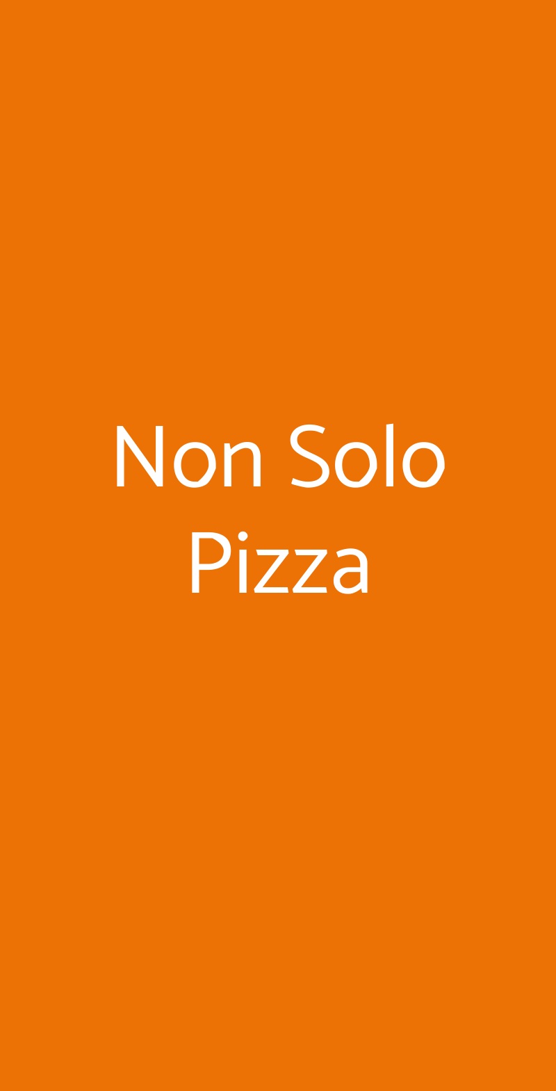 Non Solo Pizza Canicatti menù 1 pagina