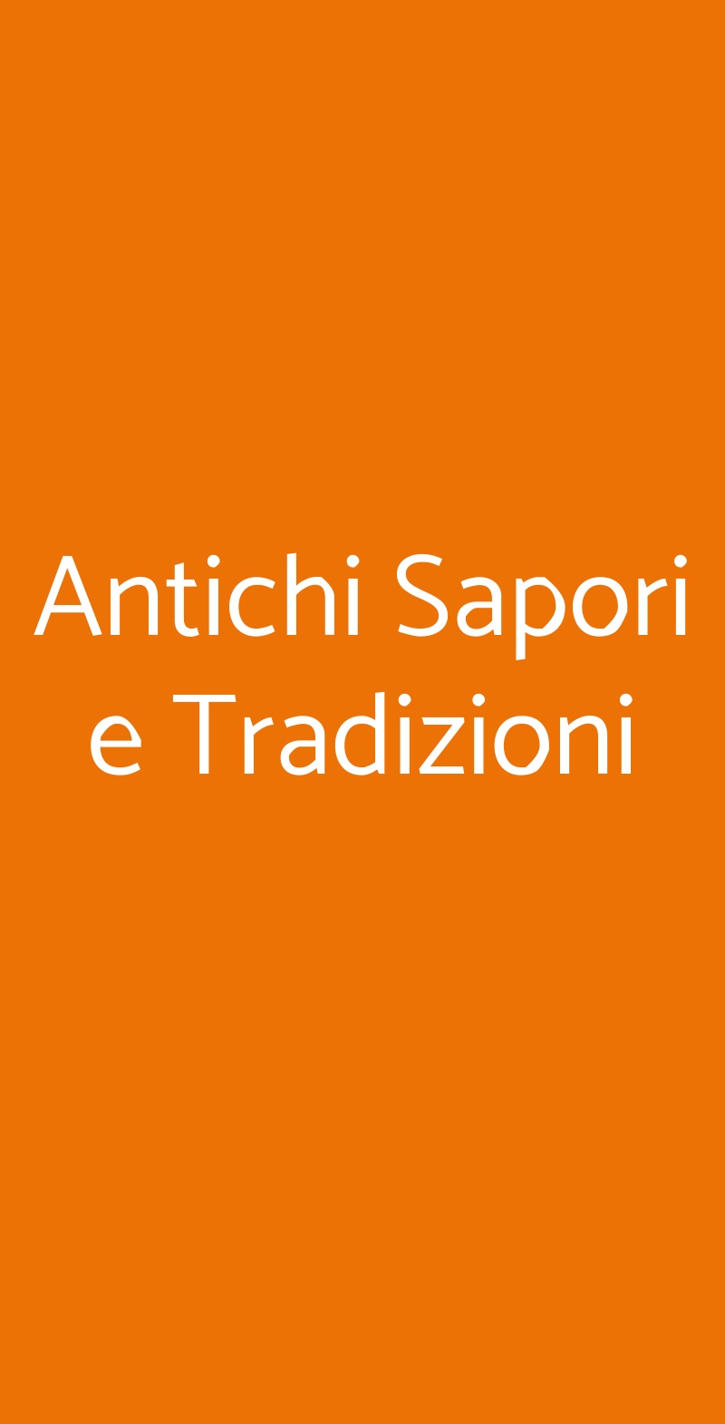 Antichi Sapori e Tradizioni Siracusa menù 1 pagina