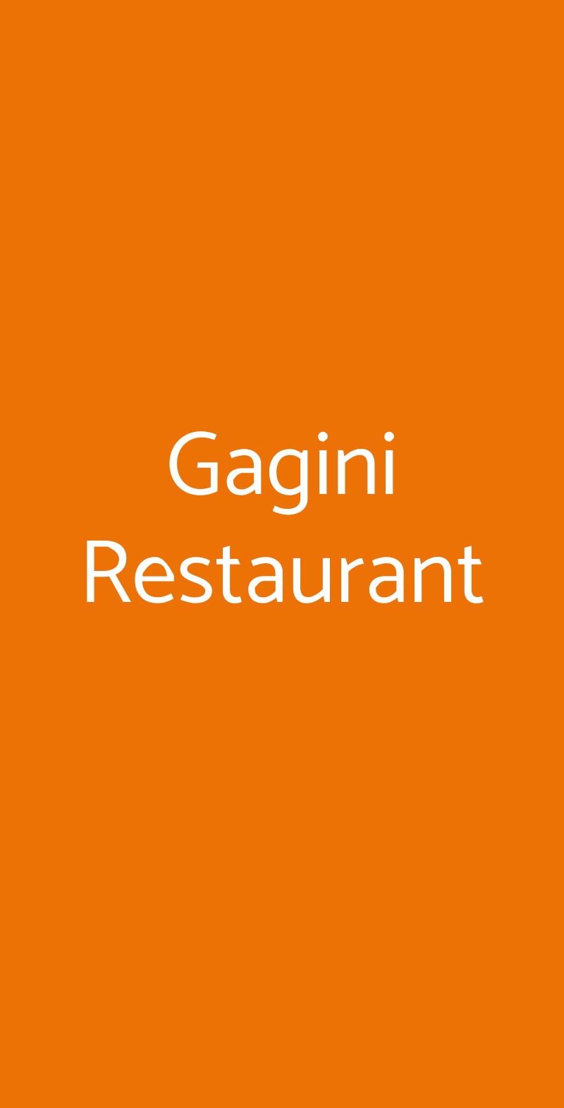 Gagini Restaurant Palermo menù 1 pagina