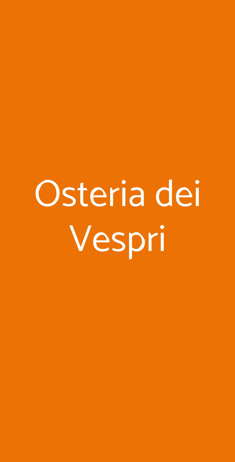 Osteria dei Vespri Palermo menù 1 pagina