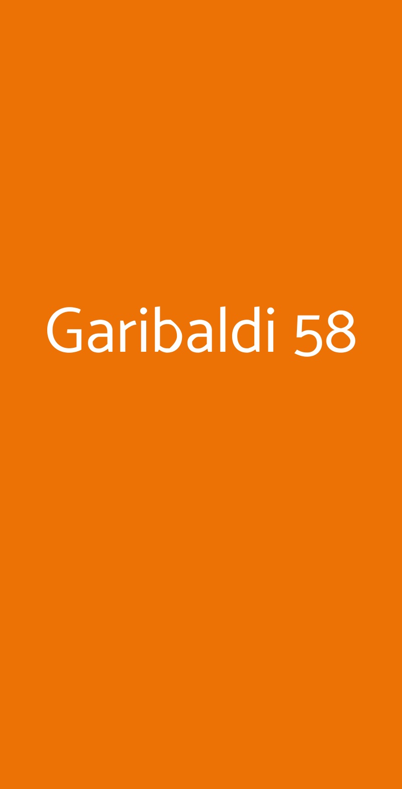Garibaldi 58 Trapani menù 1 pagina