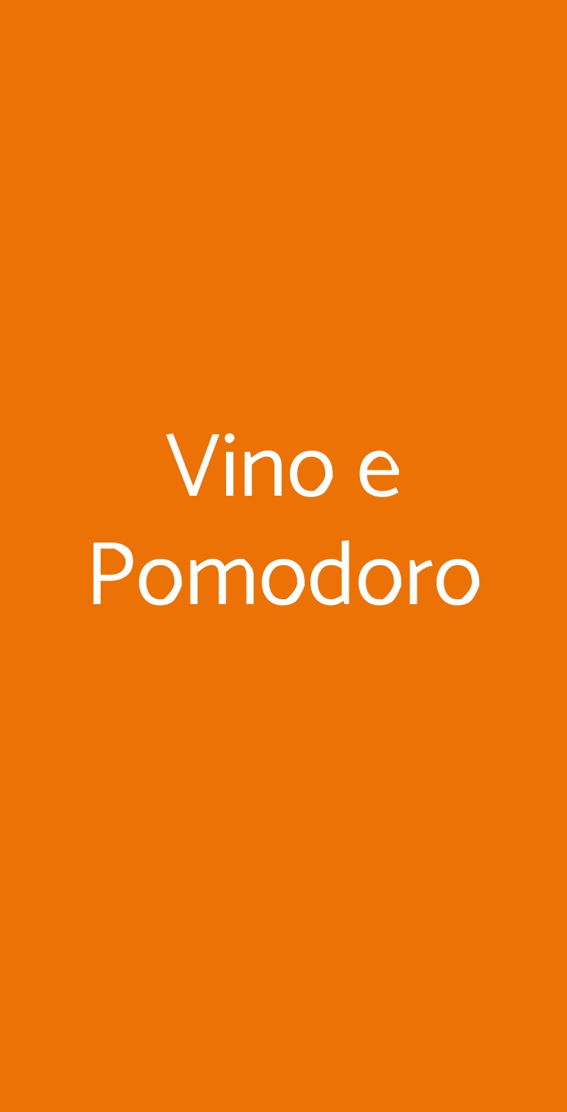 Vino e Pomodoro Palermo menù 1 pagina