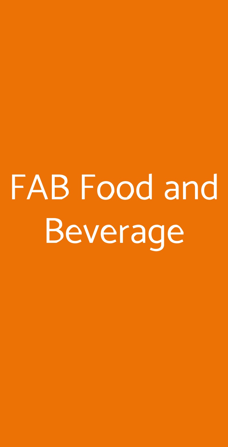 FAB Food and Beverage Catania menù 1 pagina