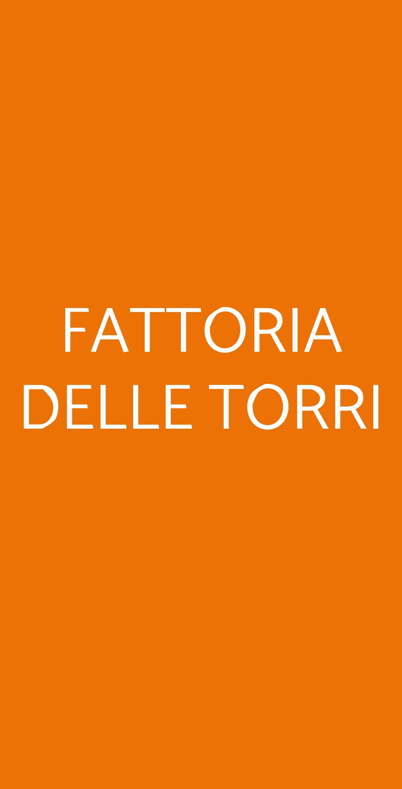 FATTORIA DELLE TORRI Modica menù 1 pagina