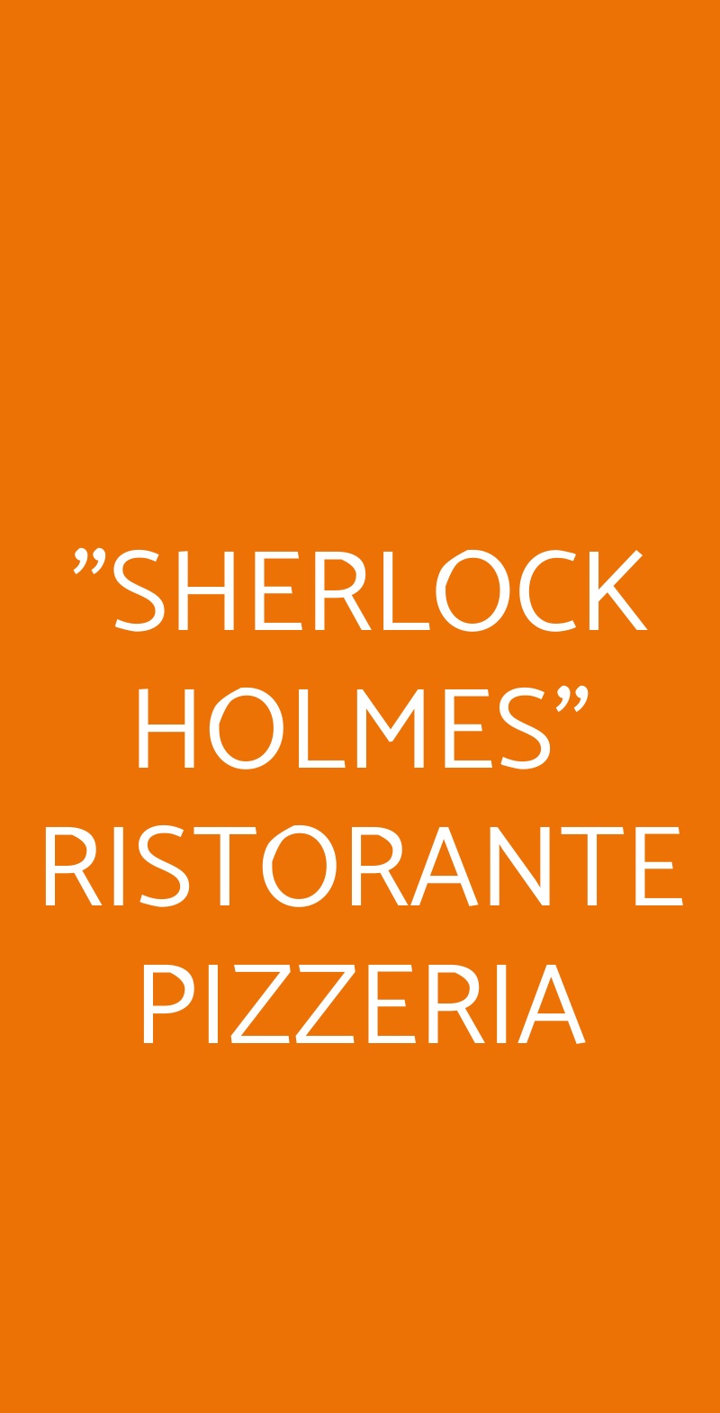 "SHERLOCK HOLMES" RISTORANTE PIZZERIA Siracusa menù 1 pagina