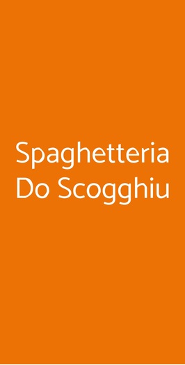 Spaghetteria Do Scogghiu, Siracusa