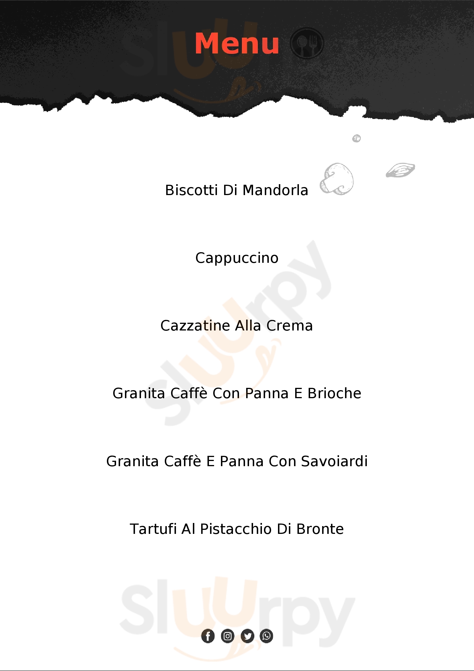 Tre bonta pasticceria gelateria Avola menù 1 pagina