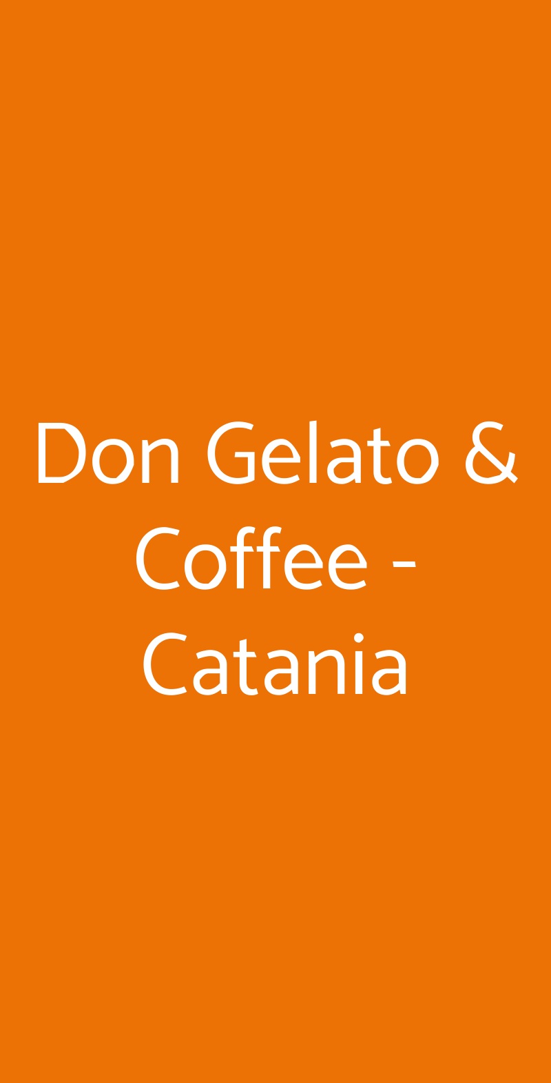 Don Gelato & Coffee - Catania Catania menù 1 pagina