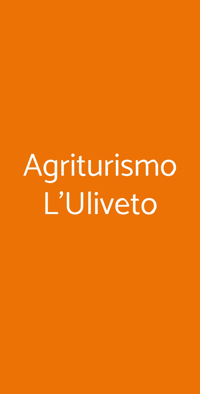 Agriturismo L'Uliveto Reitano menù 1 pagina