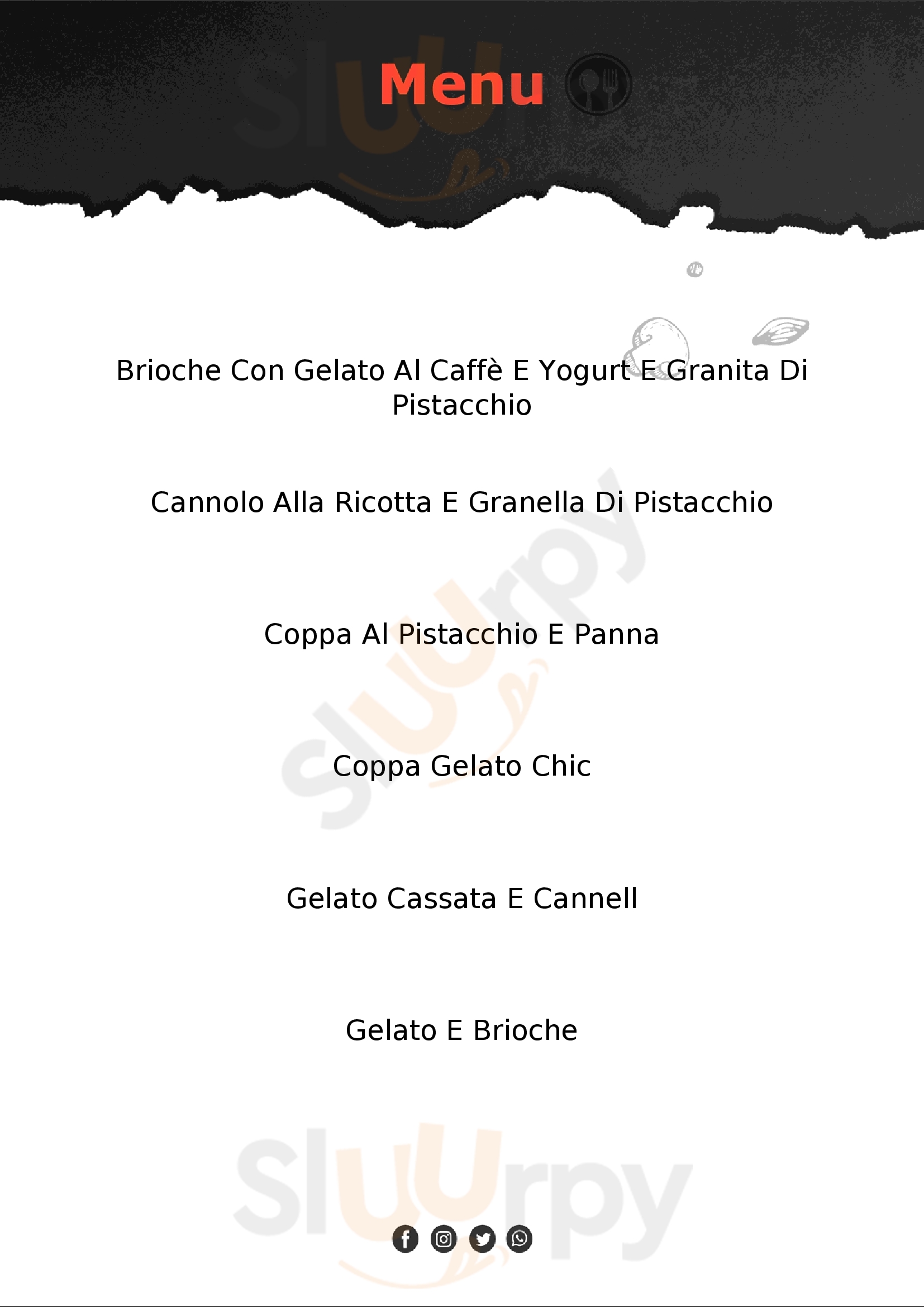 Gelateria del Cassaro Marsala menù 1 pagina