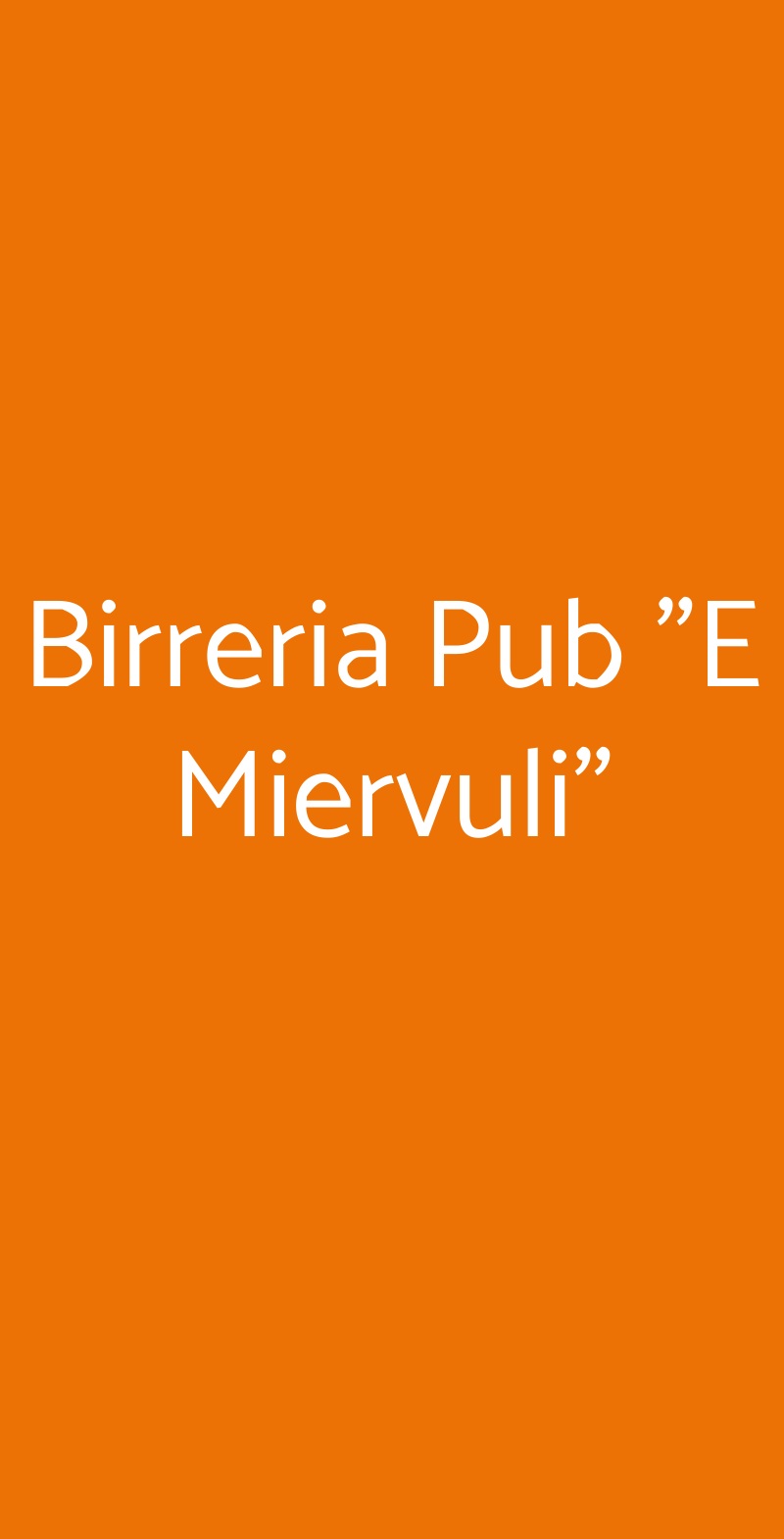 Birreria Pub "E Miervuli" San Marco D'Alunzio menù 1 pagina