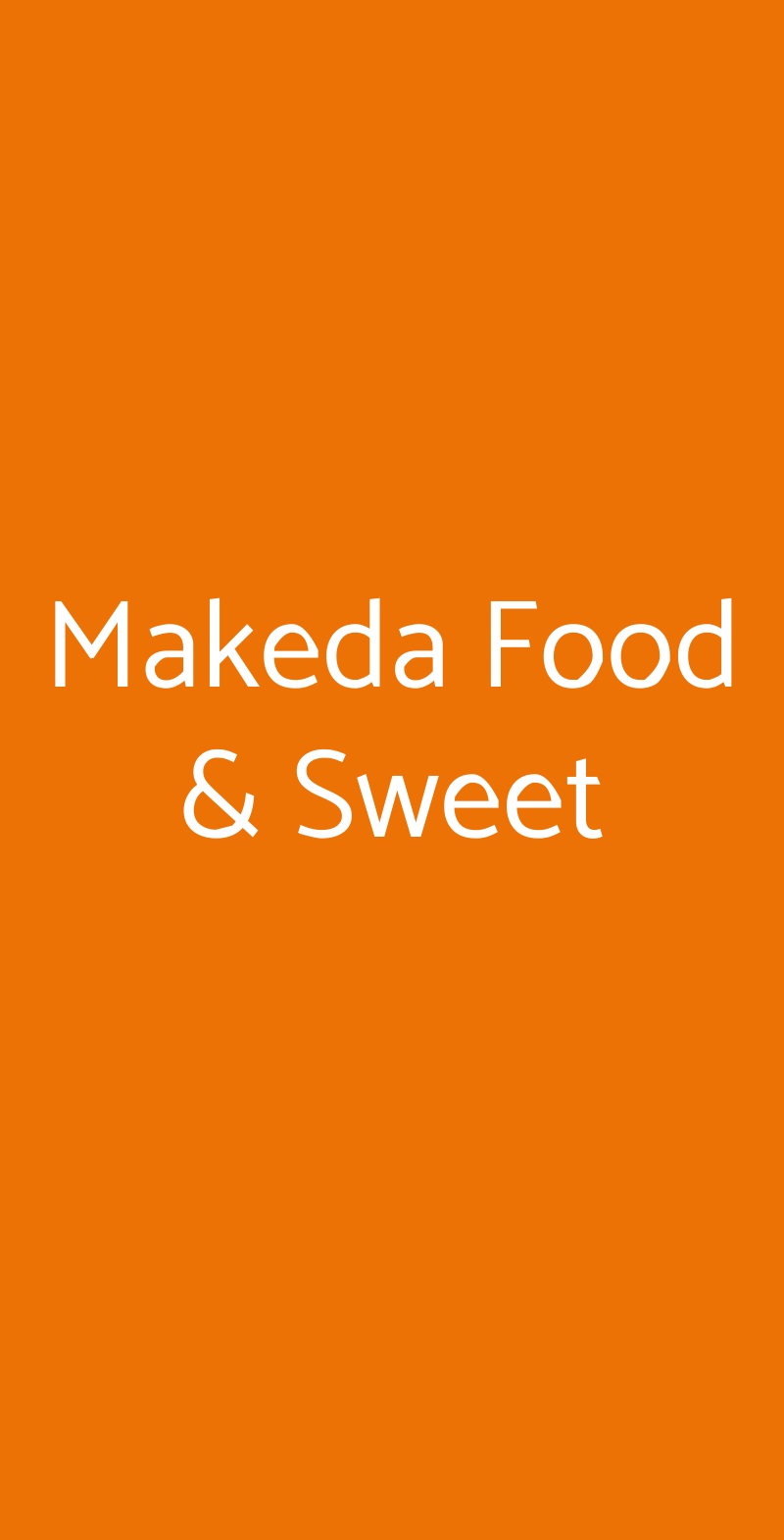 Makeda Food & Sweet Palermo menù 1 pagina