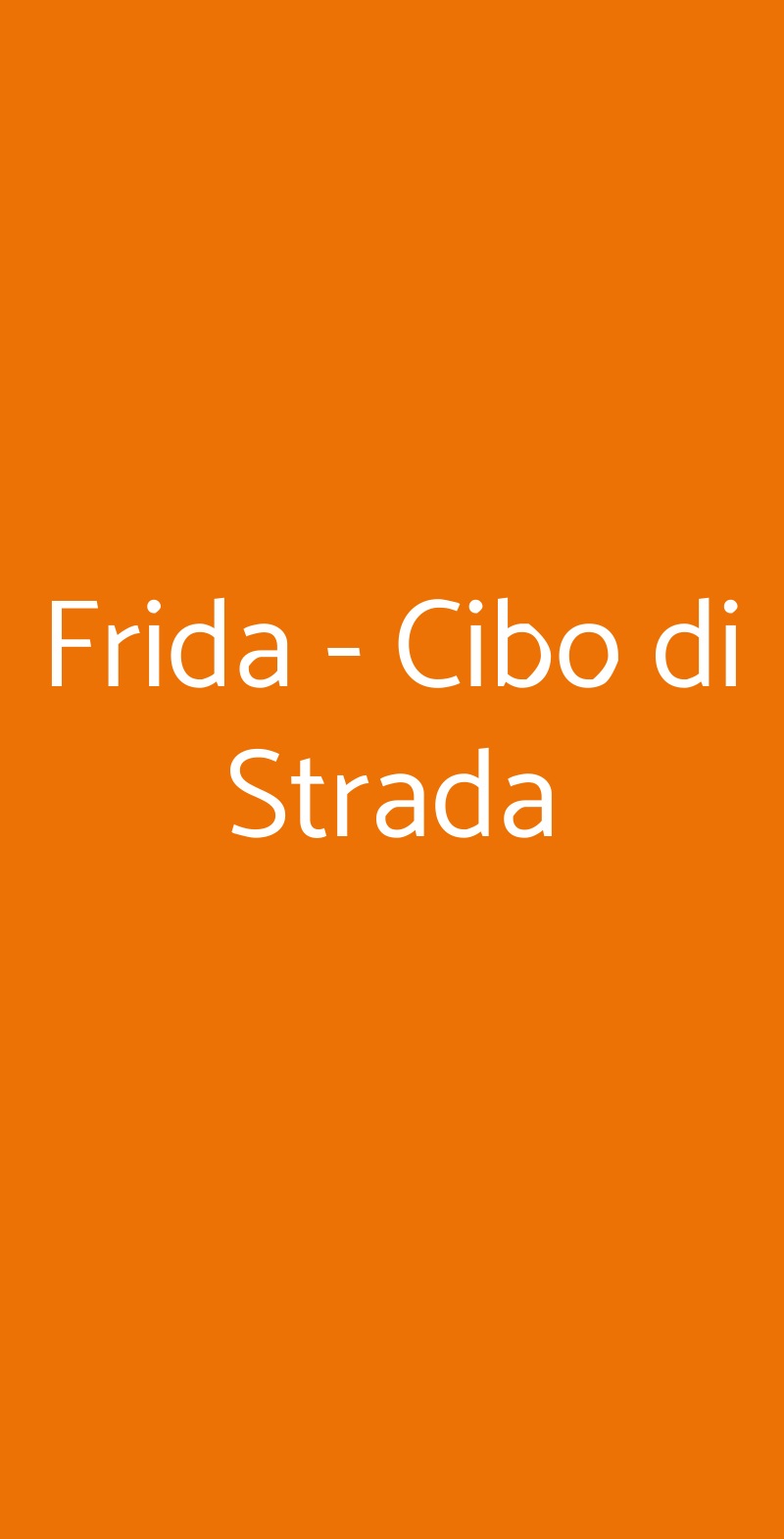 Frida - Cibo di Strada Roccalumera menù 1 pagina