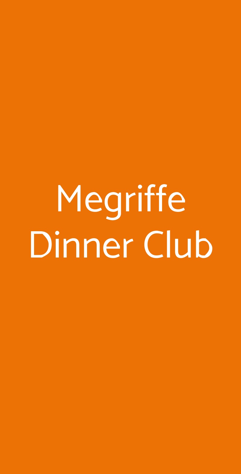 Megriffe Dinner Club Marsala menù 1 pagina
