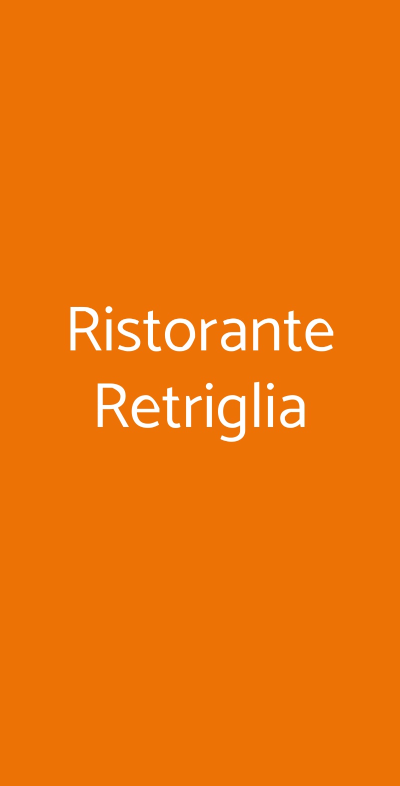 Ristorante Retriglia Palermo menù 1 pagina