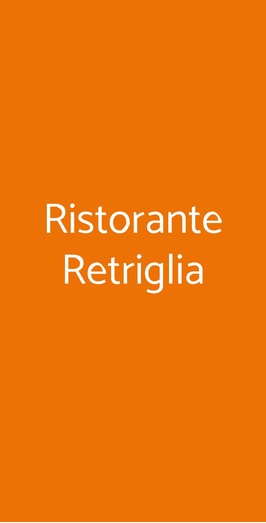Ristorante Retriglia, Palermo
