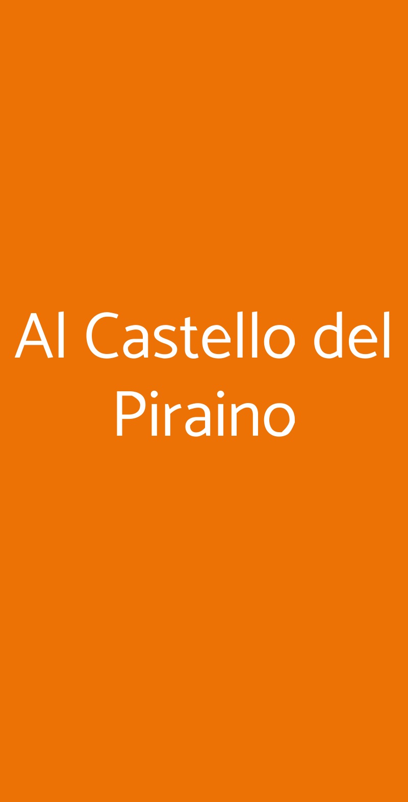 Al Castello del Piraino Santa Caterina Villarmosa menù 1 pagina