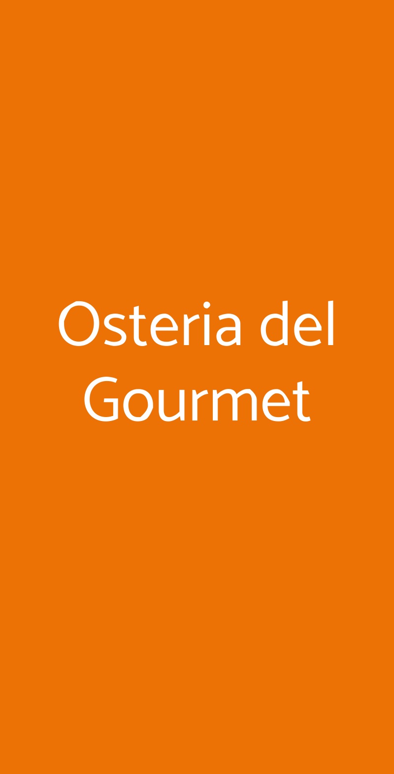 Osteria del Gourmet Palermo menù 1 pagina