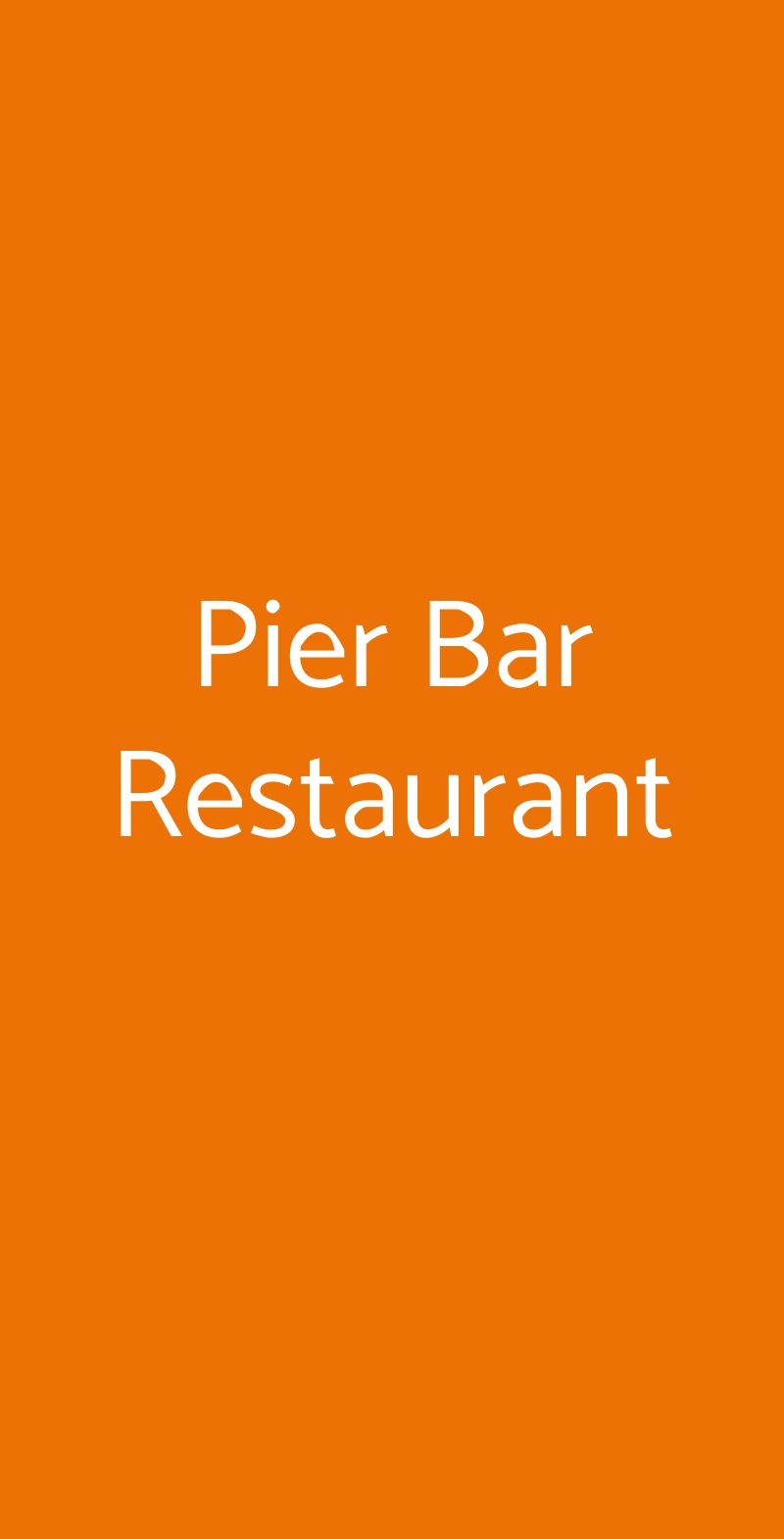 Pier Bar Restaurant Terrasini menù 1 pagina