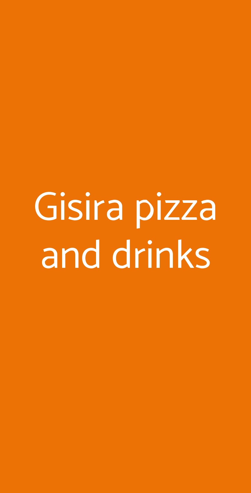 Gisira pizza and drinks Catania menù 1 pagina