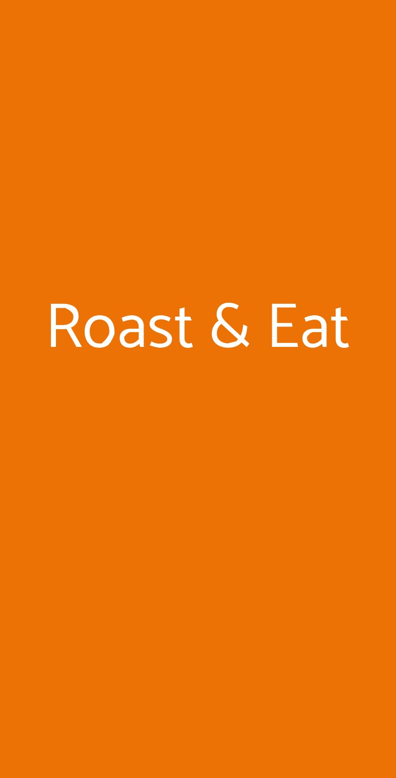 Roast & Eat Pedara menù 1 pagina