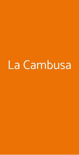 La Cambusa, Palermo