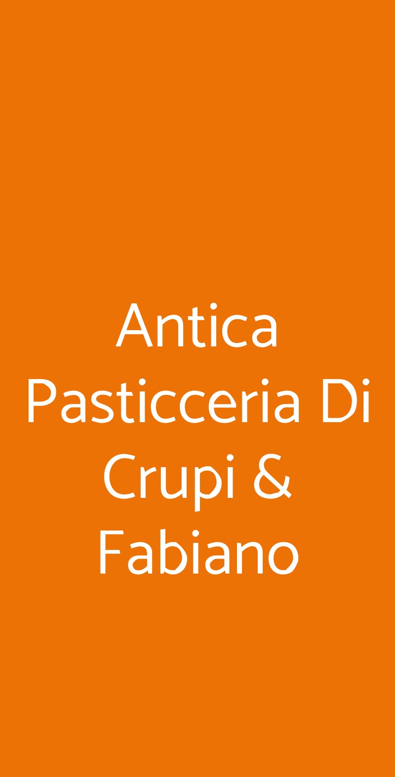 Antica Pasticceria Di Crupi & Fabiano Messina menù 1 pagina