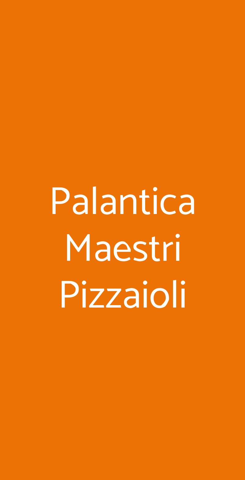 Palantica Maestri Pizzaioli Bagheria menù 1 pagina