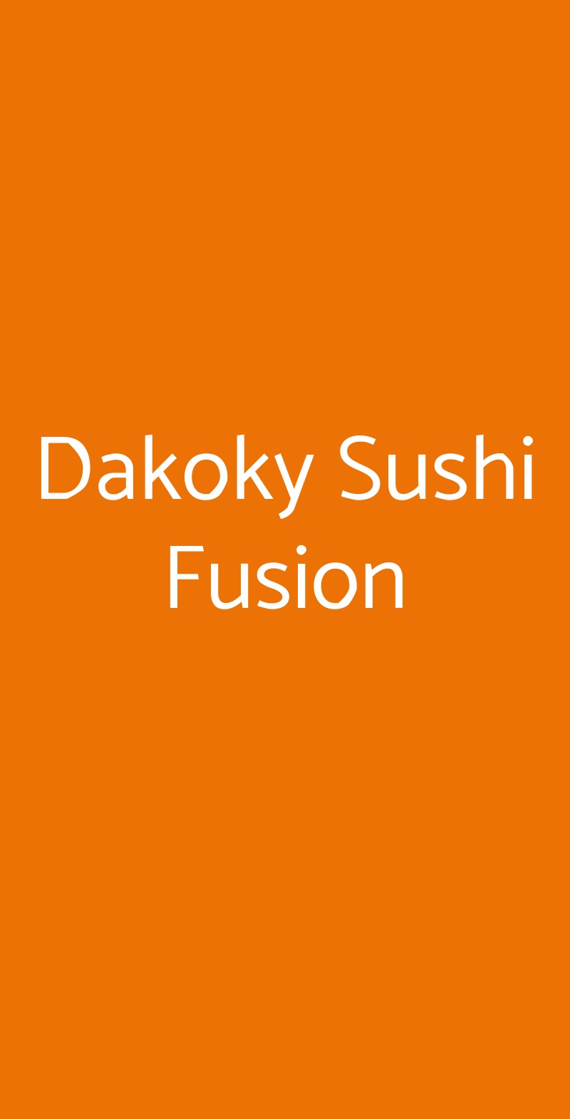 Dakoky Sushi Fusion Siracusa menù 1 pagina