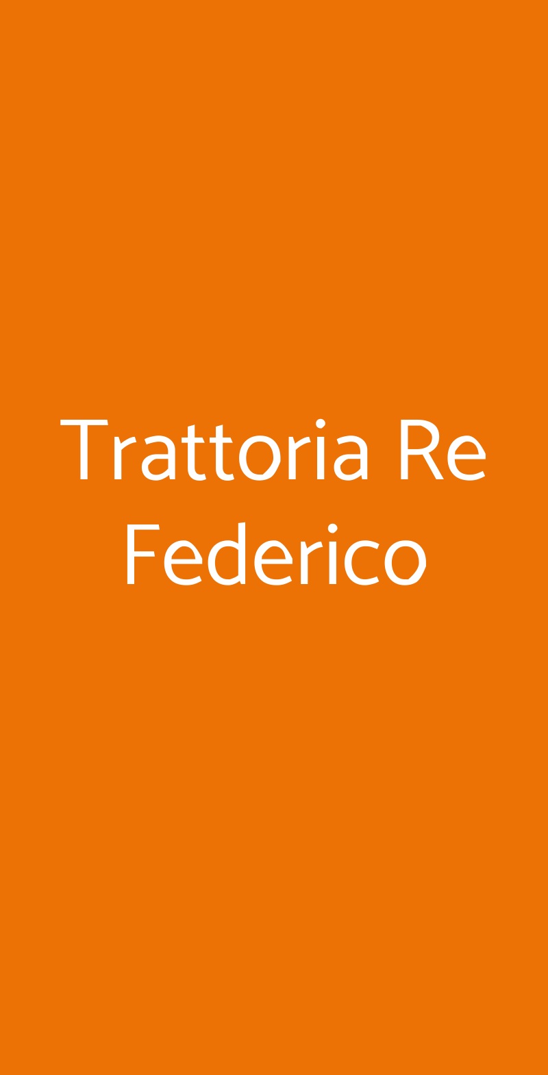 Trattoria Re Federico Palermo menù 1 pagina