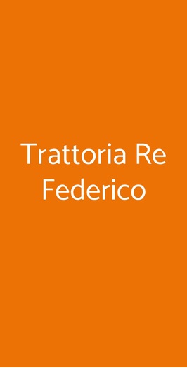 Trattoria Re Federico, Palermo