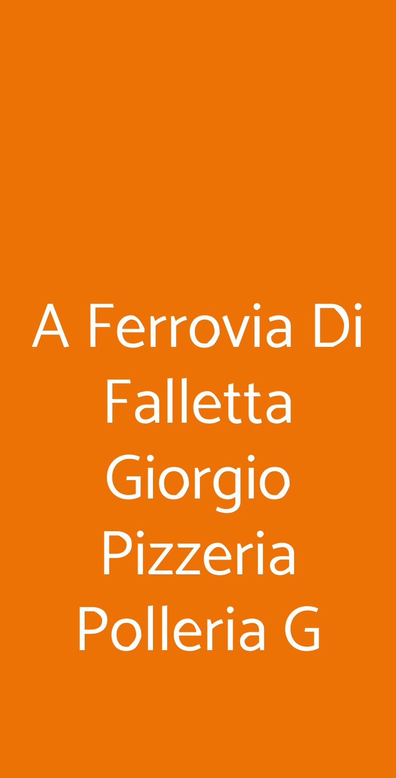 A Ferrovia Di Falletta Giorgio Pizzeria Polleria G Villabate menù 1 pagina