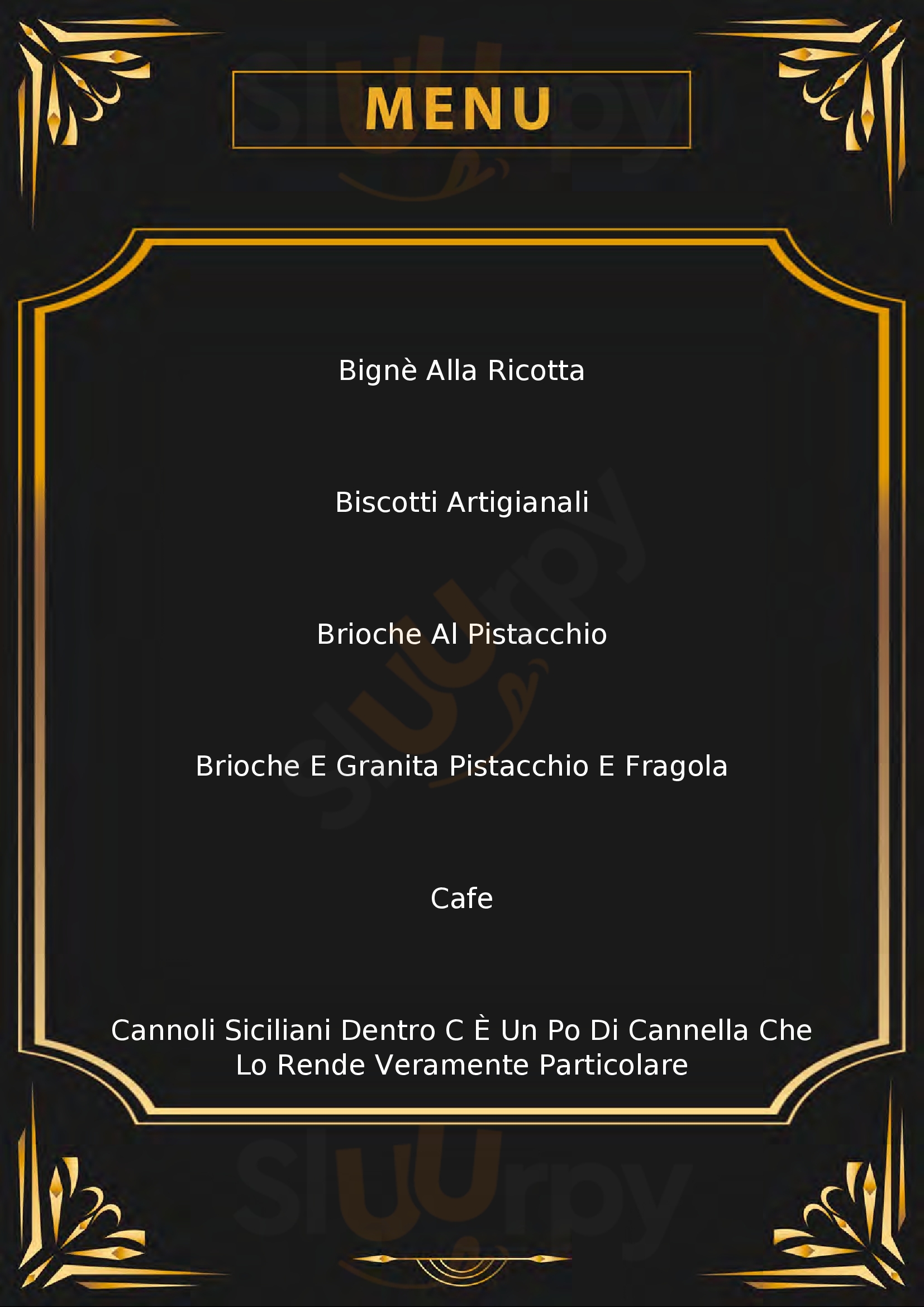 Bar Ciccio-Pasticceria-Gelateria-Rosticceria Siracusa menù 1 pagina