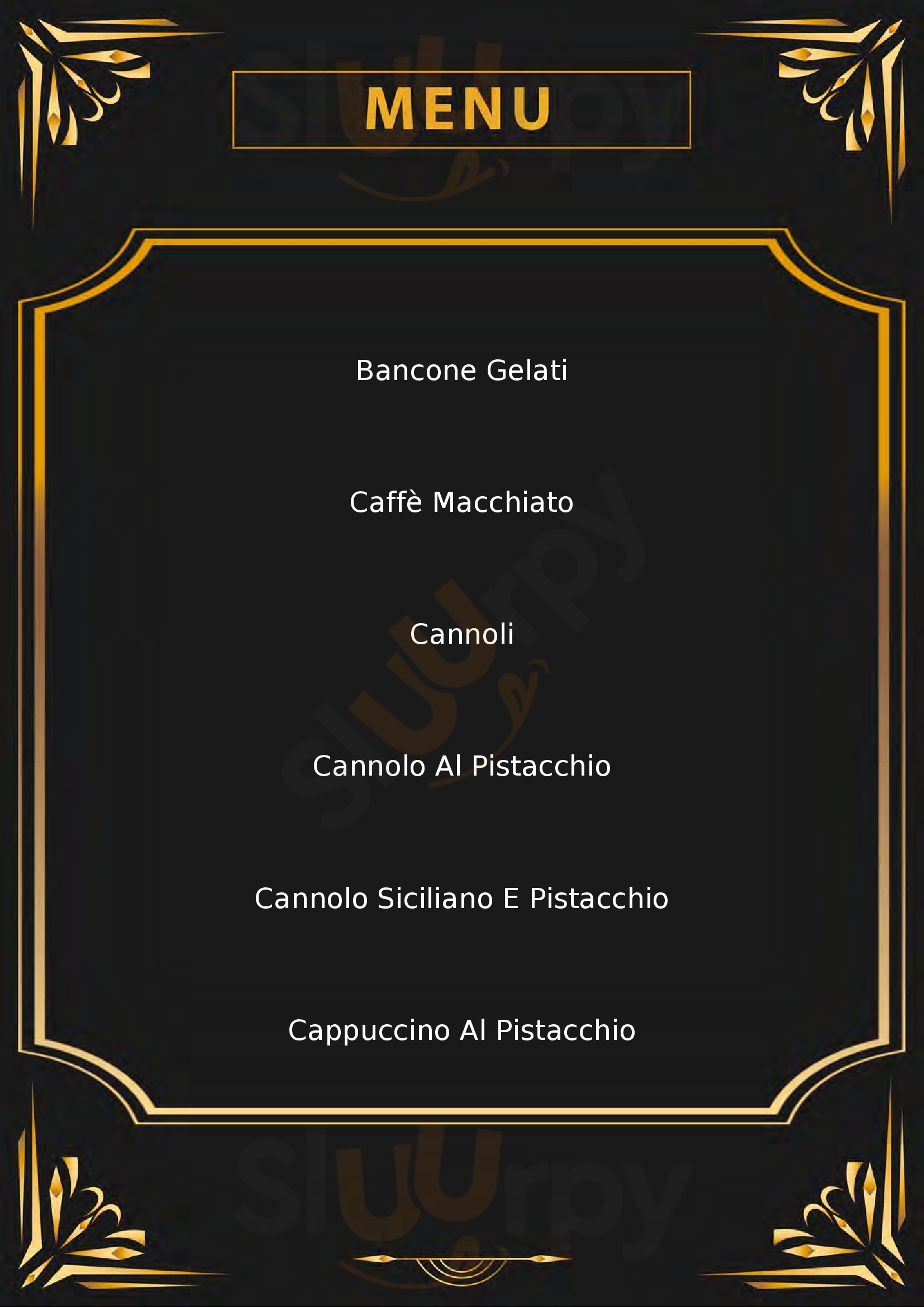 Bacio Nero Coffee Palermo menù 1 pagina