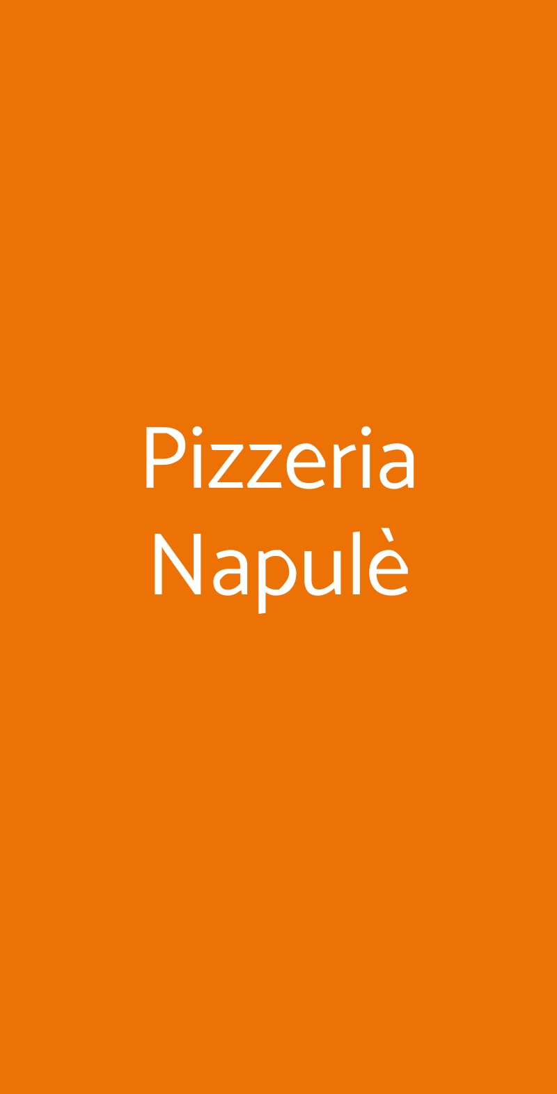 Pizzeria Napulè Catania menù 1 pagina