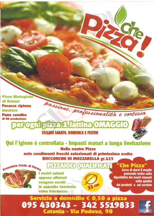 Pizzeria Che Pizza! Catania menù 1 pagina