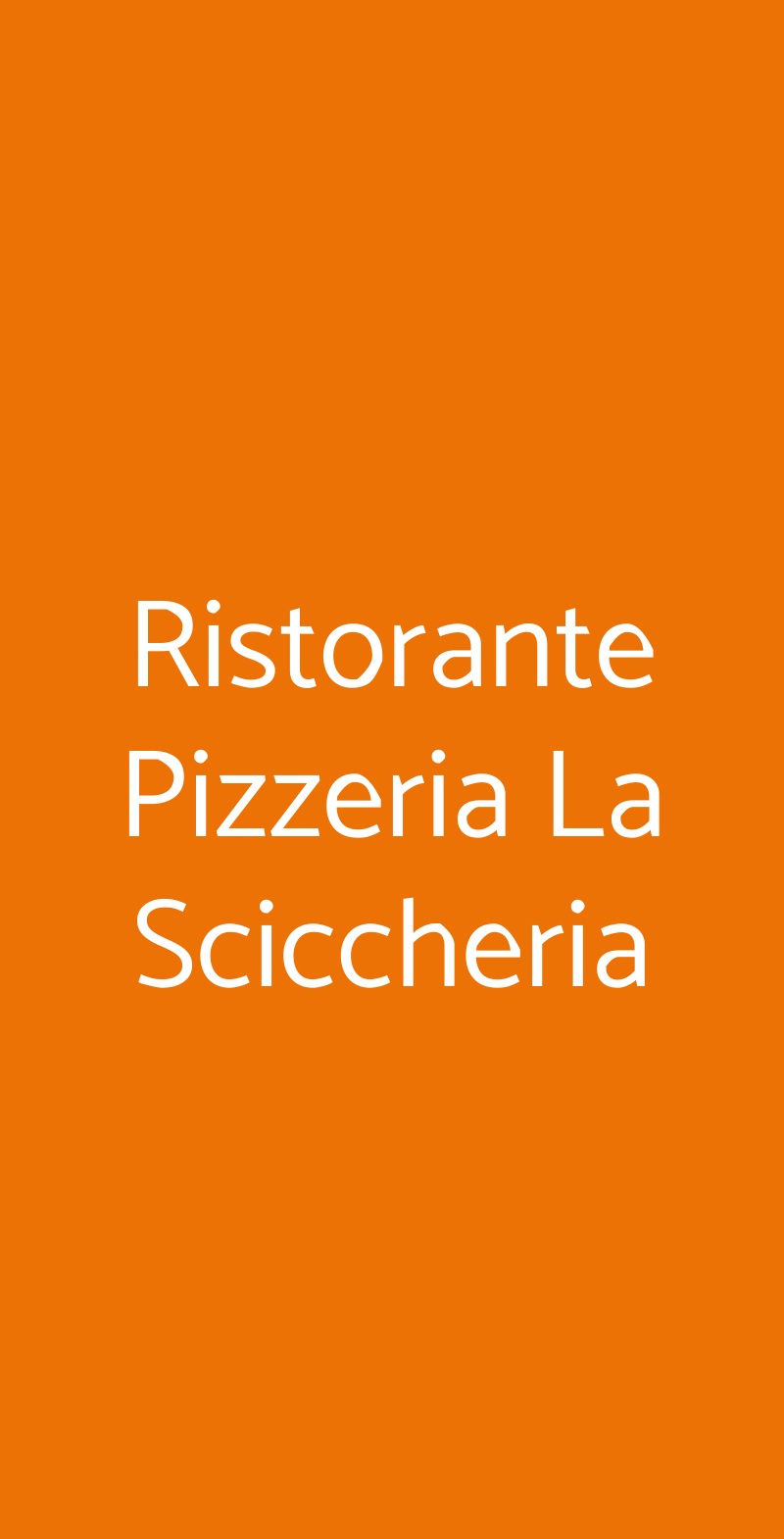 Ristorante Pizzeria La Sciccheria Siracusa menù 1 pagina