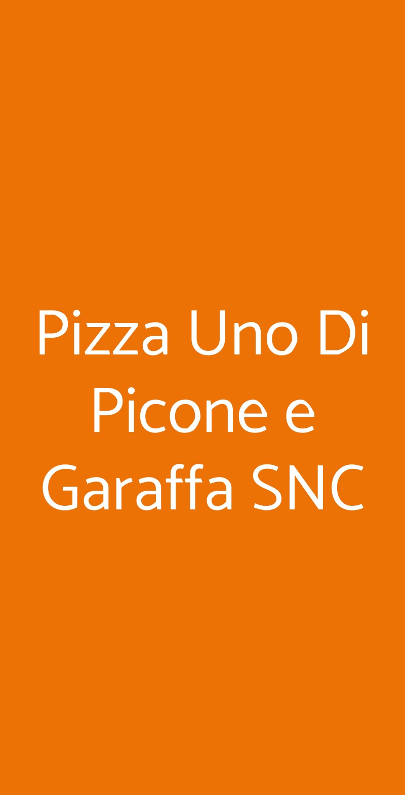 Pizza Uno Di Picone e Garaffa SNC Palermo menù 1 pagina