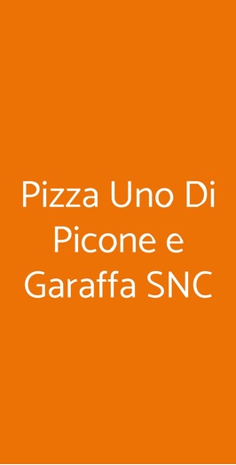 Pizza Uno Di Picone E Garaffa Snc, Palermo