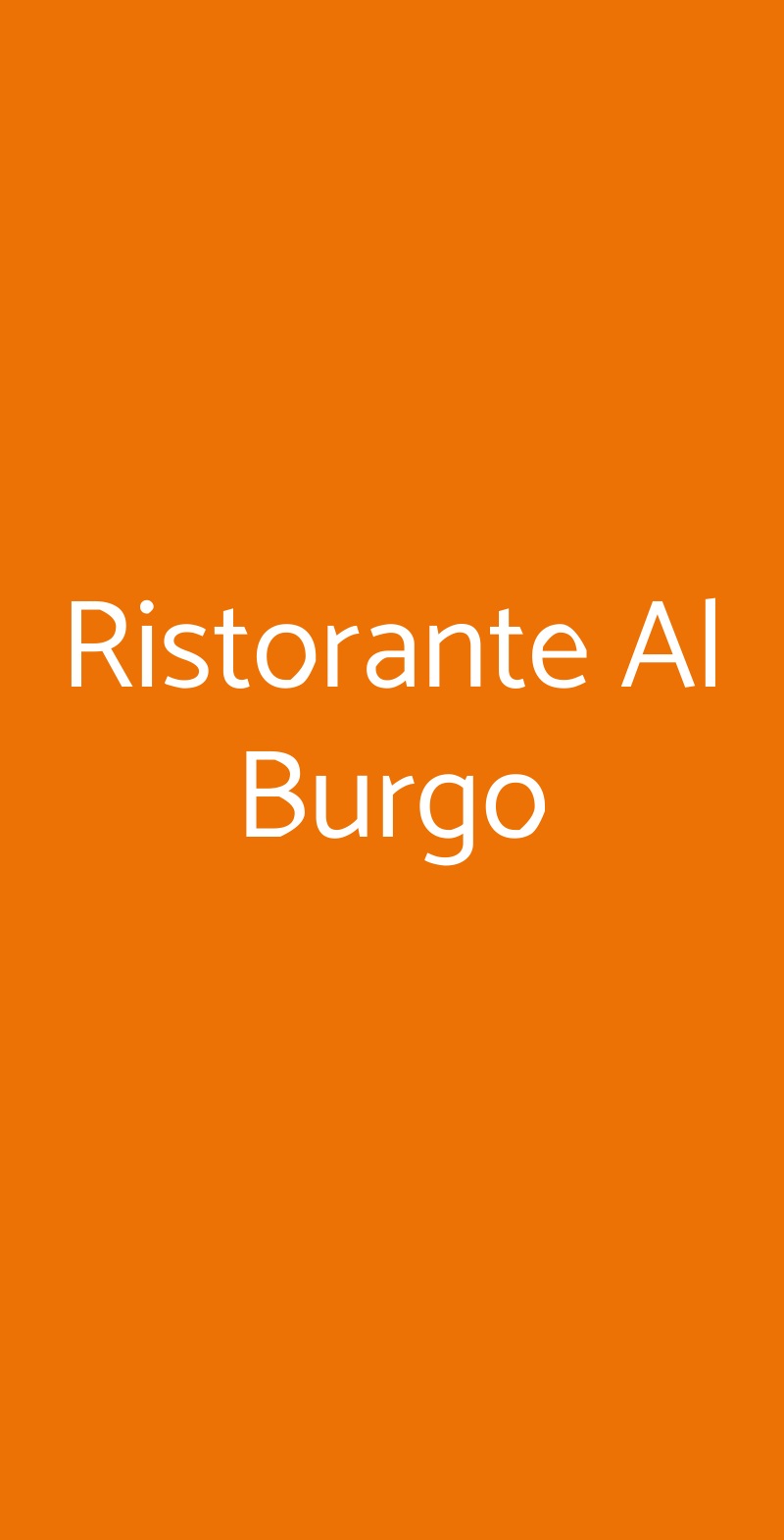 Ristorante Al Burgo Castellammare del Golfo menù 1 pagina