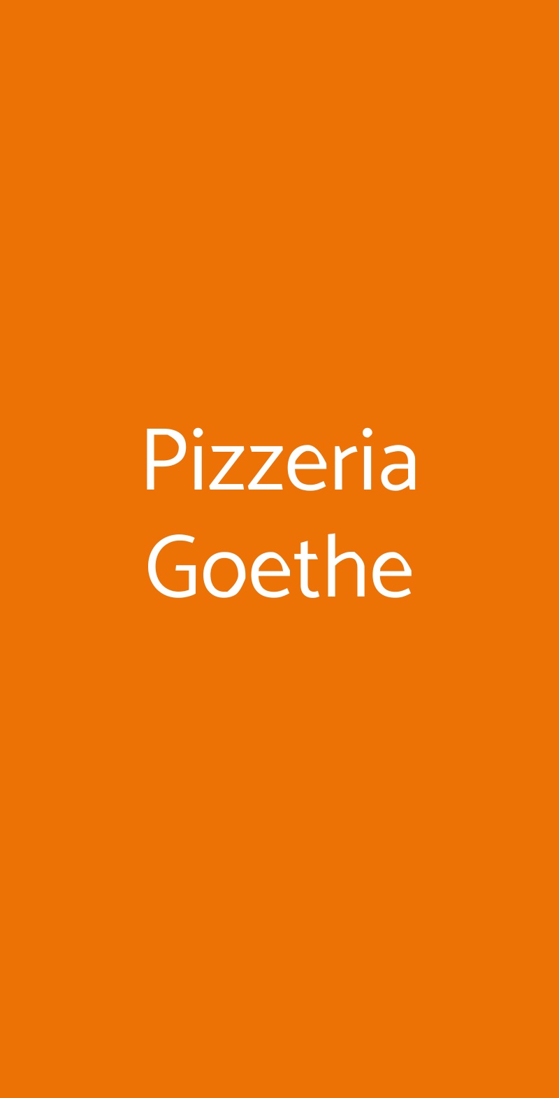 Pizzeria Goethe Palermo menù 1 pagina