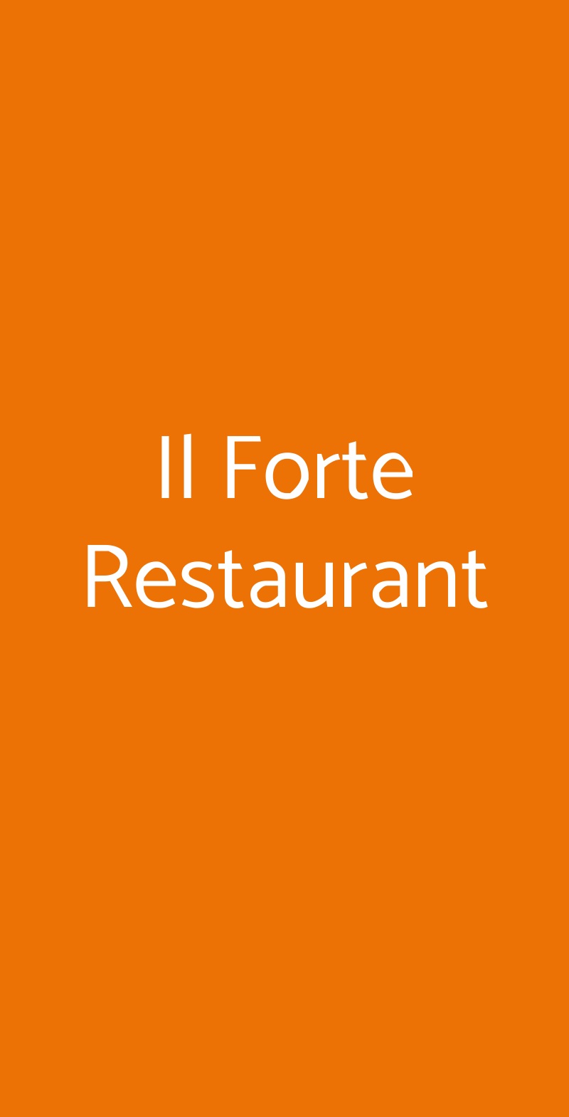 Il Forte Restaurant Marzamemi menù 1 pagina