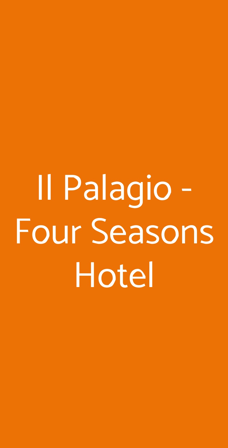Il Palagio - Four Seasons Hotel Firenze menù 1 pagina