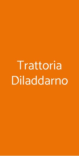 Trattoria Diladdarno, Firenze