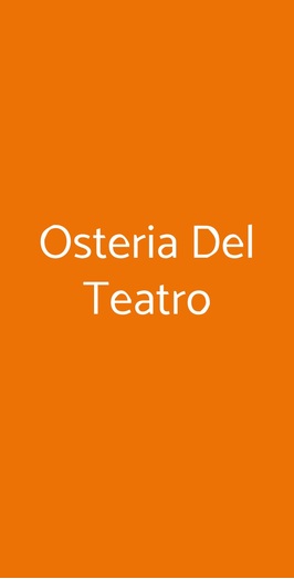 Osteria Del Teatro