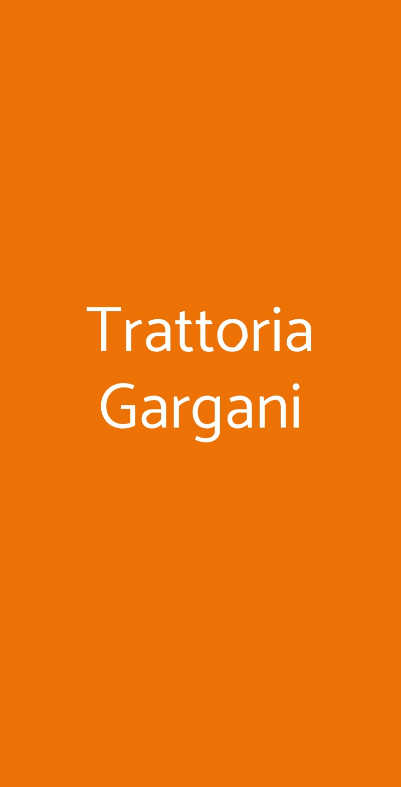 Trattoria Gargani Firenze menù 1 pagina