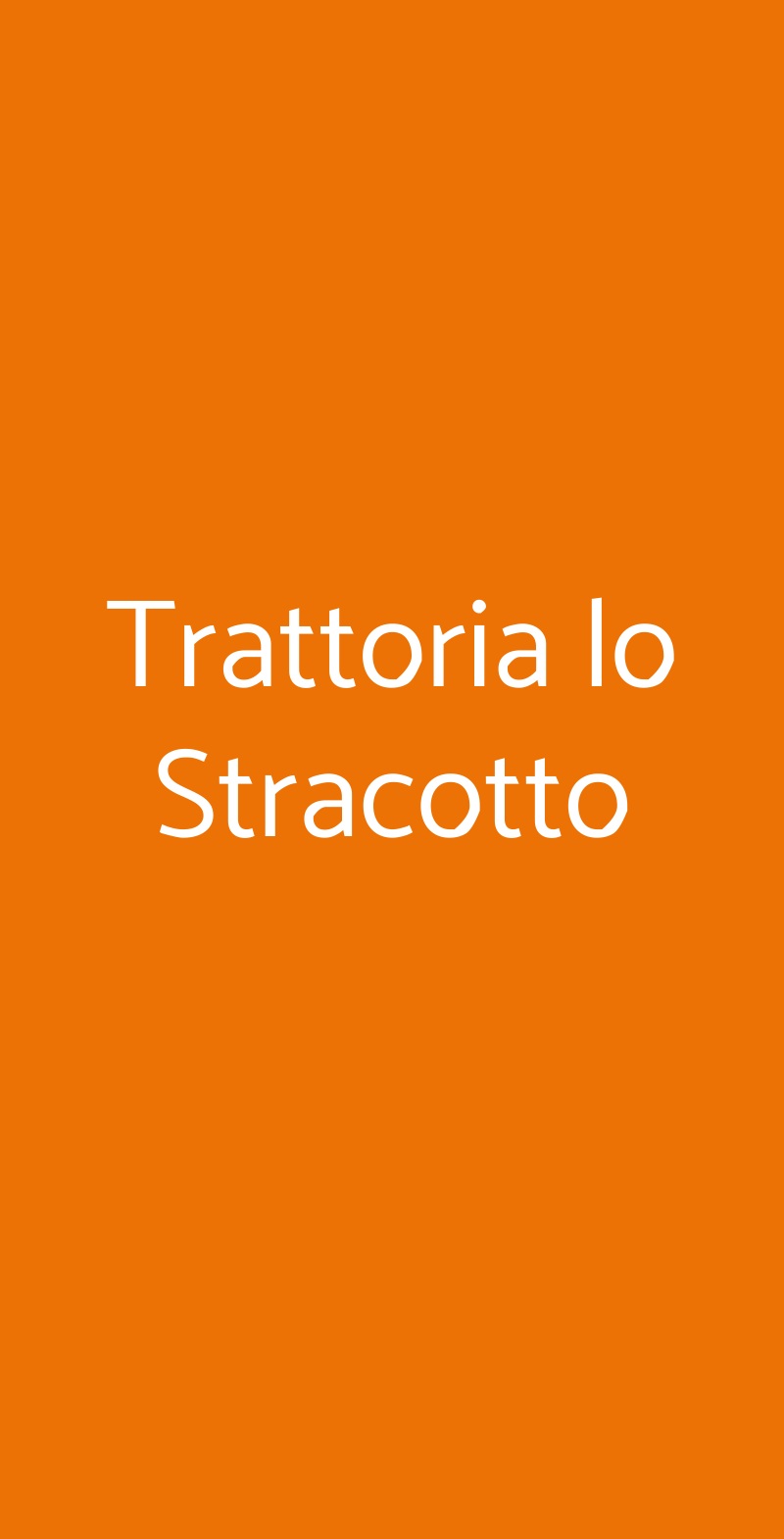 Trattoria lo Stracotto Firenze menù 1 pagina