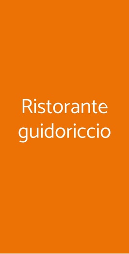 Ristorante Guidoriccio, Siena