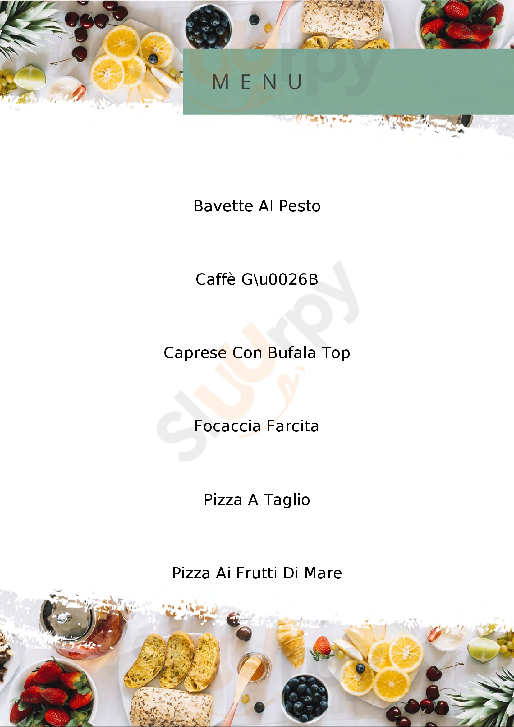 Pizzeria G&B Camaiore menù 1 pagina